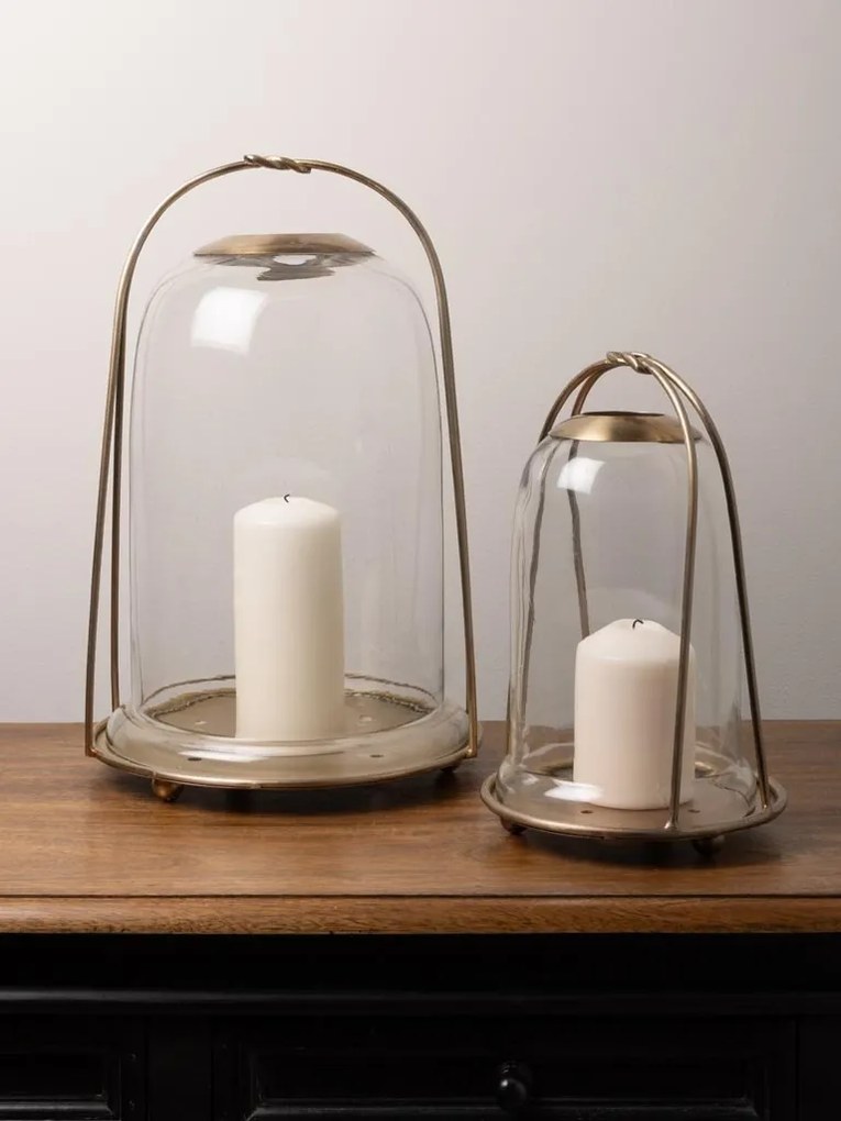 Felinar din metal, H25cm, Cloche