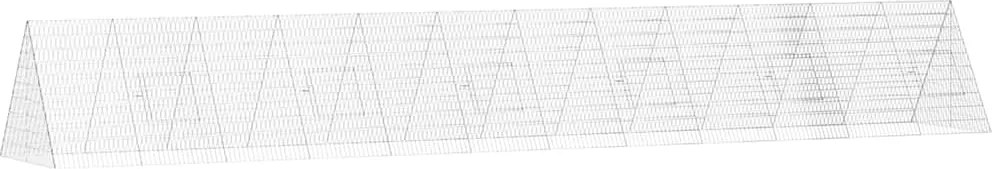 vidaXL Cușcă pentru pui Argintiu 650 x 100 x 85 cm Oțel Galvanizat