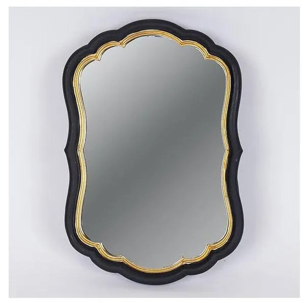 Oglindă de perete 34,5x23,2 cm negru/auriu