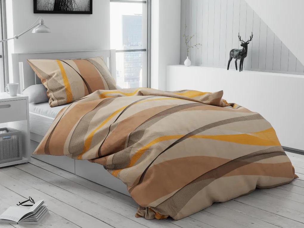 Lenjerie de pat bumbac Sahara portocalie Dimensiune lenjerie de pat: 70 x 90 cm | 140 x 200 cm
