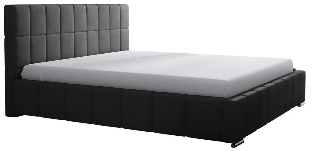 Pat tapițat cu sp. depozitare Mikael (140x200) (Rico 23). Promo -17%. 1058863