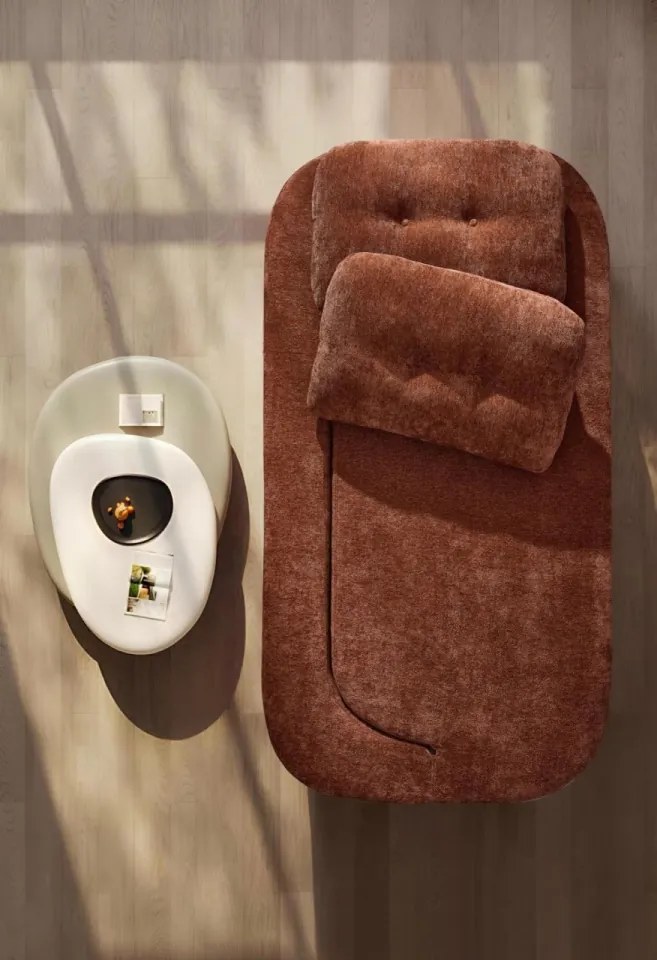 Canapea extensibilă din spumă cu memorie – 200x100x70 cm – design modern și funcțional (Culoare: Caramiziu)