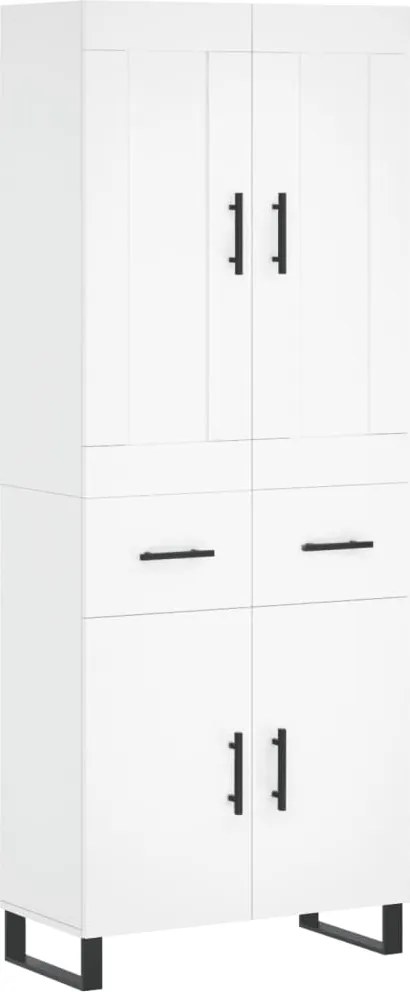 vidaXL Dulap înalt, alb, 69,5x34x180 cm, lemn compozit