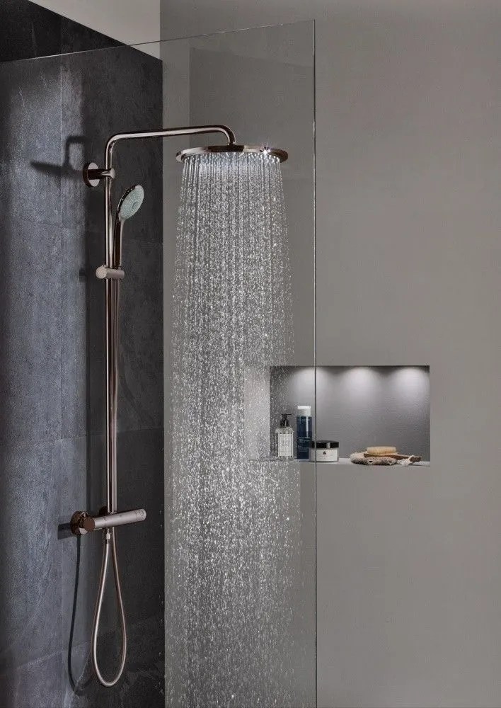 Coloana dus cu baterie si termostat Grohe Euphoria 310, antracit (hard graphite)
