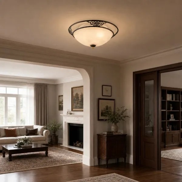 BRILAGI - Lampă de tavan FRESCO 3xE27/40W/230V Ø 48 cm maro