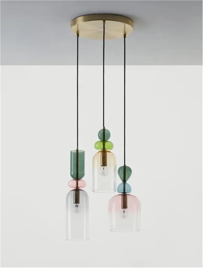 Lustra cu 3 Pendule design decorativ modern MURANO