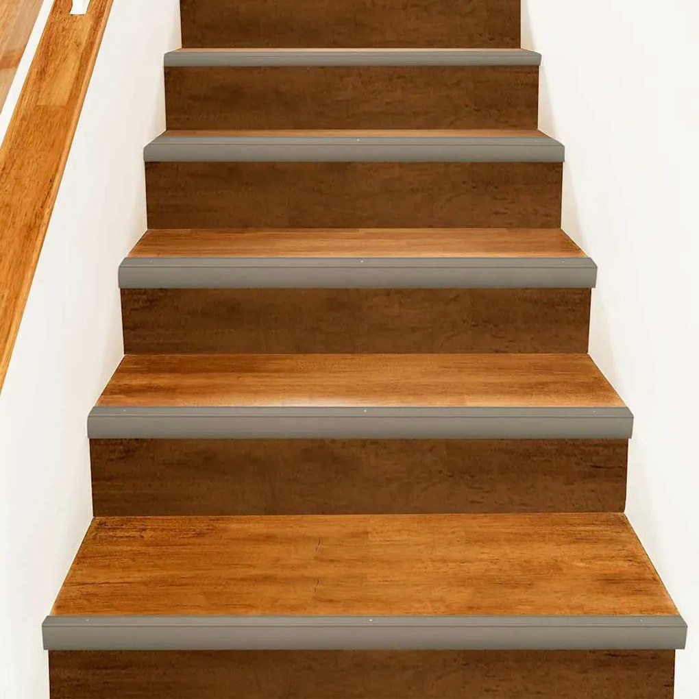 vidaXL Profile pentru marginea treptelor 30 pcs Șampanie