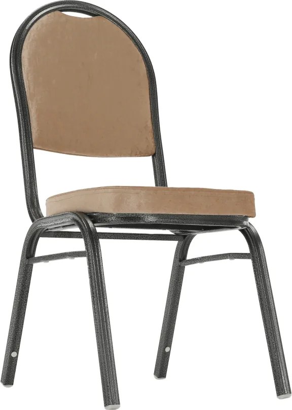 Scaun, ţesătură bej/cadru gri, JEFF 2 NEW