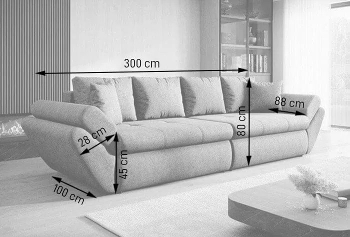 Canapea extensibilă dumonde cu ladă de depozitare si sezut confortabil