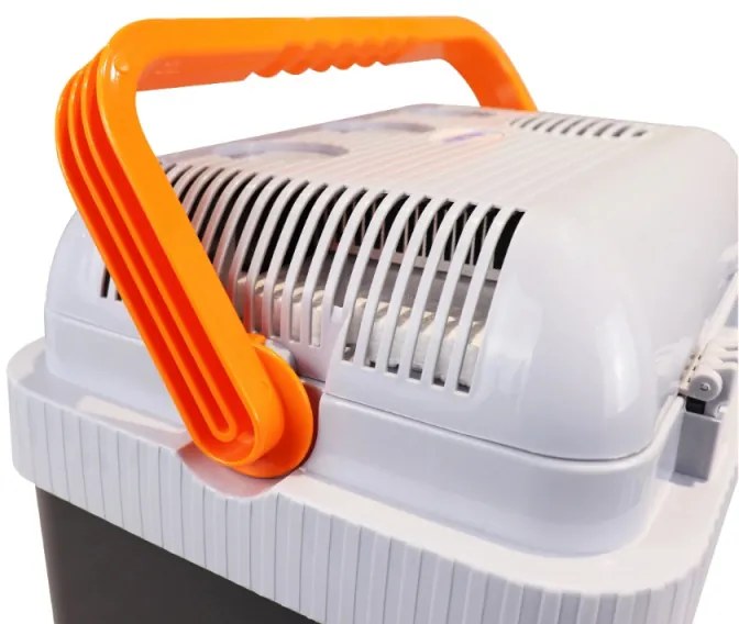 Lada frigorifica Oliver Voltz OV51448A24, 24 L, DC 12V/220-240V, Incalzire 50°C, Racire 13-18°C, Gri/Portocaliu