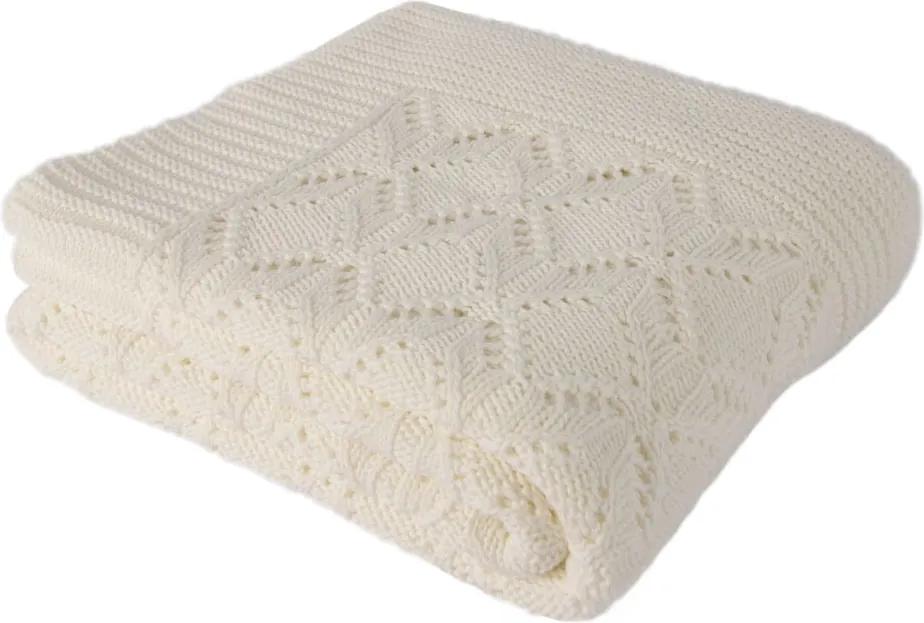 Pătură din bumbac Homemania Cotton, 170 x 130 cm, bej deschis