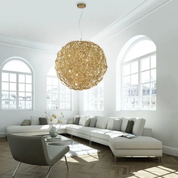 Paul Neuhaus 2019-12 - Lustră suspendată pe cablu SAREA 15xG9/40W/230V aurie