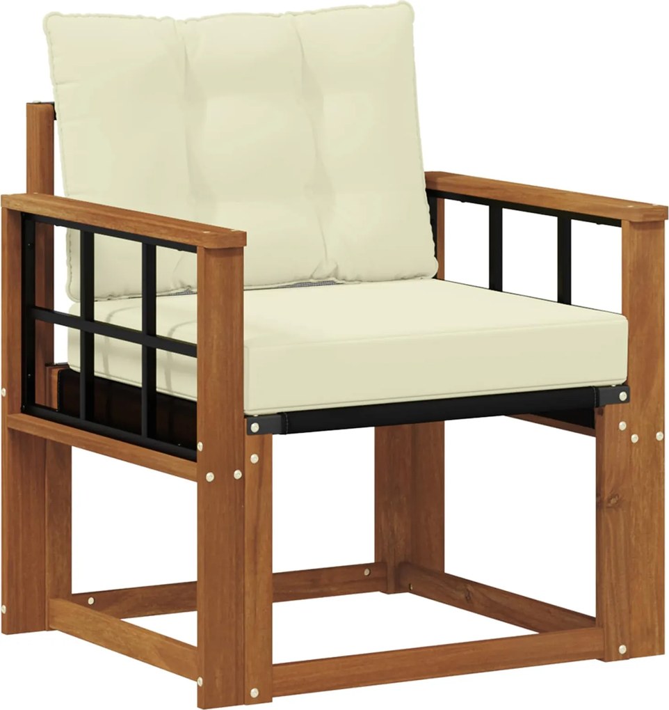 vidaXL Set de canapele de exterior Lemn solid de Acacia și Textilene