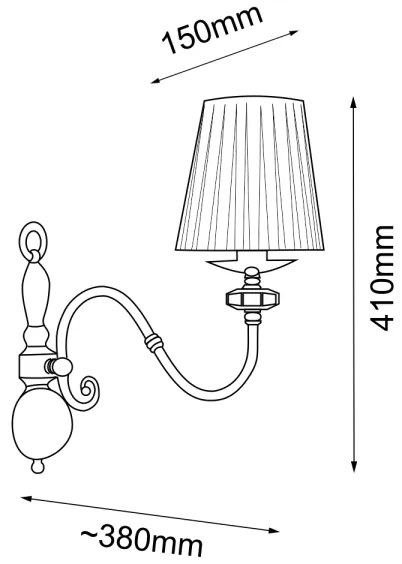 Lampă de perete LILOSA 1xE14/10W/230V Amplex 8395