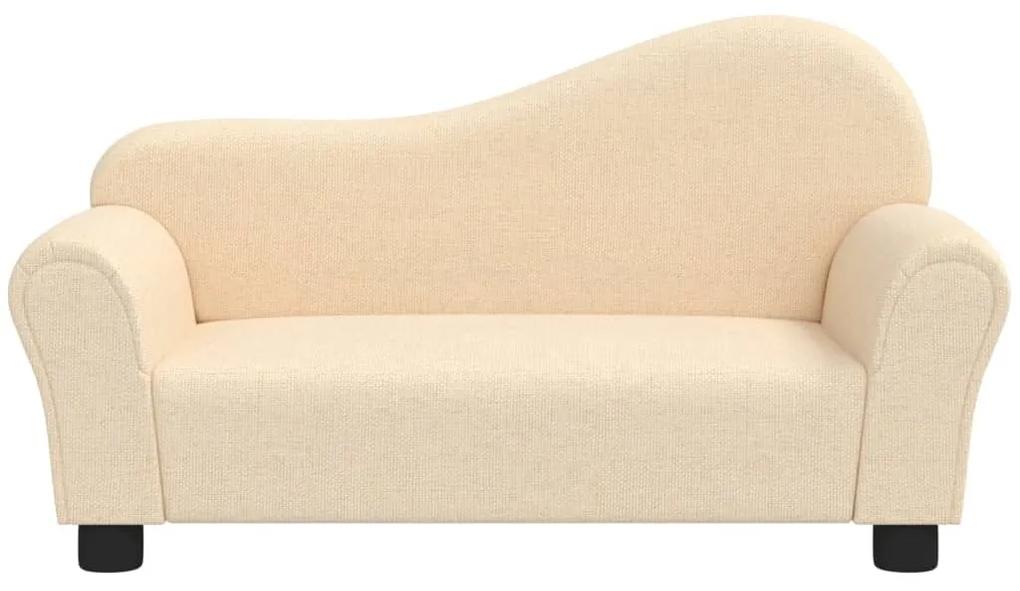Canapea pentru copii, crem, material textil Crem