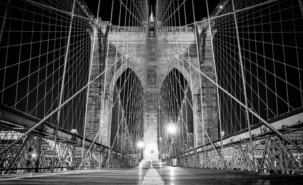 Fototapet - New York City Urban Brooklyn Bridge (254x184 cm)