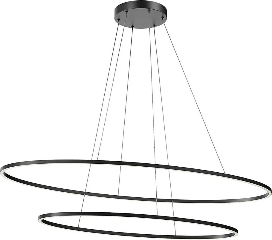Redo 01-3343 - Lustră LED dimmabilă suspendată pe cablu LEO, 115W/230V, negru