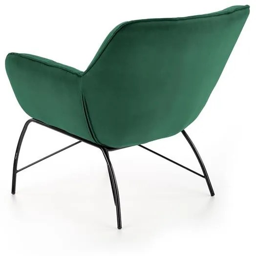 Fotoliu Belton velvet verde H78 cm
