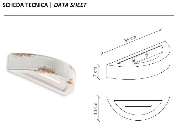 Aplica de perete clasica realizata manual din ceramica TRIESTE