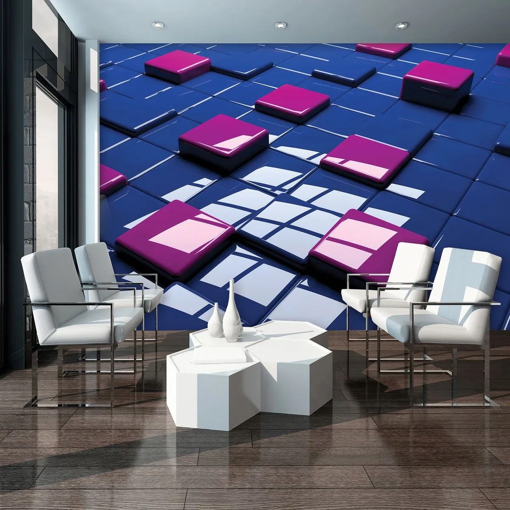 Fototapet - Cuburi lucioase 3D (152,5x104 cm)
