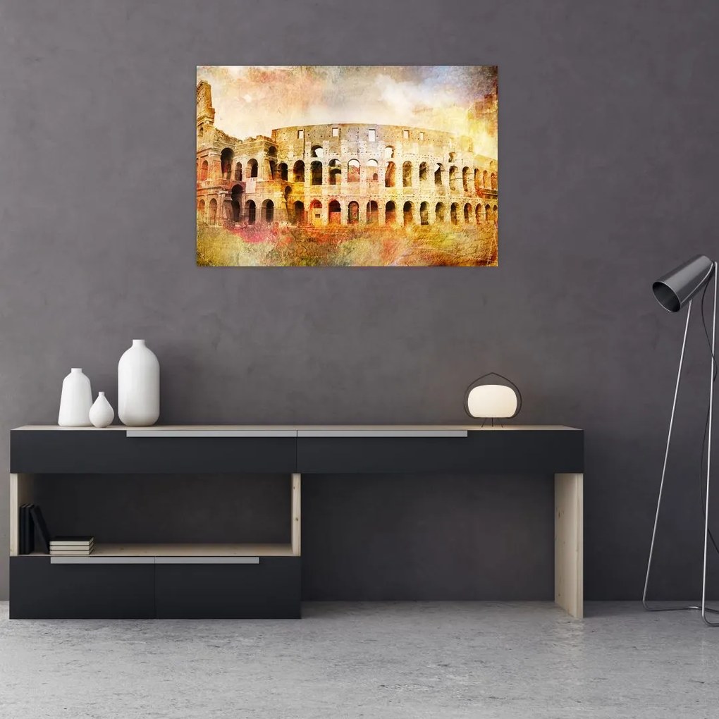 Tablou - Pictură digitală, Colosseum, Roma, Italia (90x60 cm)