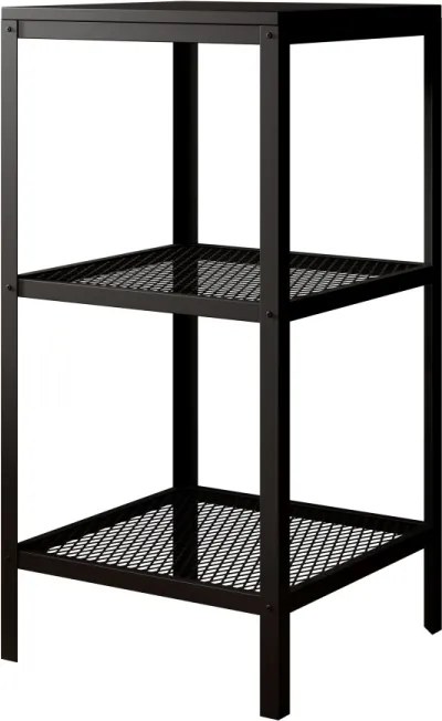 Raft metalic pentru carti, 40x80x40 cm, Rolin 2, ADRK Furniture (Culoare: Negru / Sonoma)