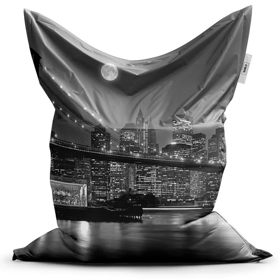 Sac de șezut Classic New York de noapte 2 - pentru copii, gri