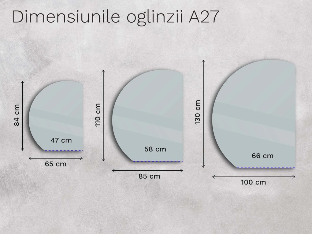 Oglindă atipică cu iluminare LED A27