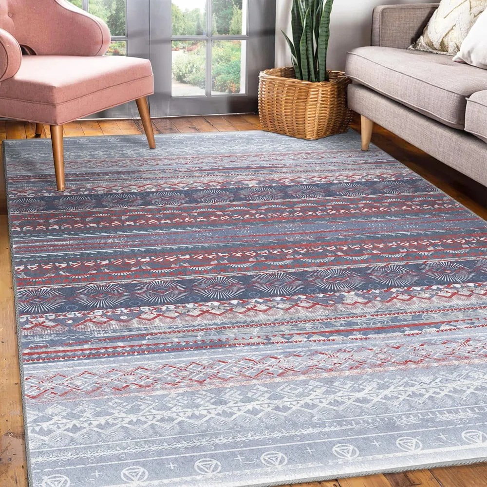 Covor mov/gri lavabil 80x150 cm Vintage Stripe – Mila Home