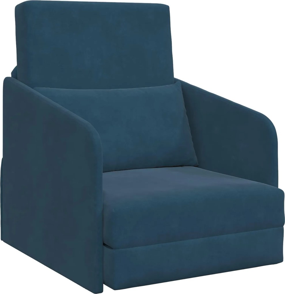 vidaXL Pat canapea albastru 65 x 80 x 83 cm Catifea