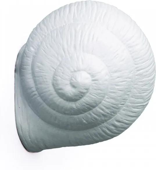 Cuier cochilie alba 7x6,5x8 cm Snail Sleepy Seletti