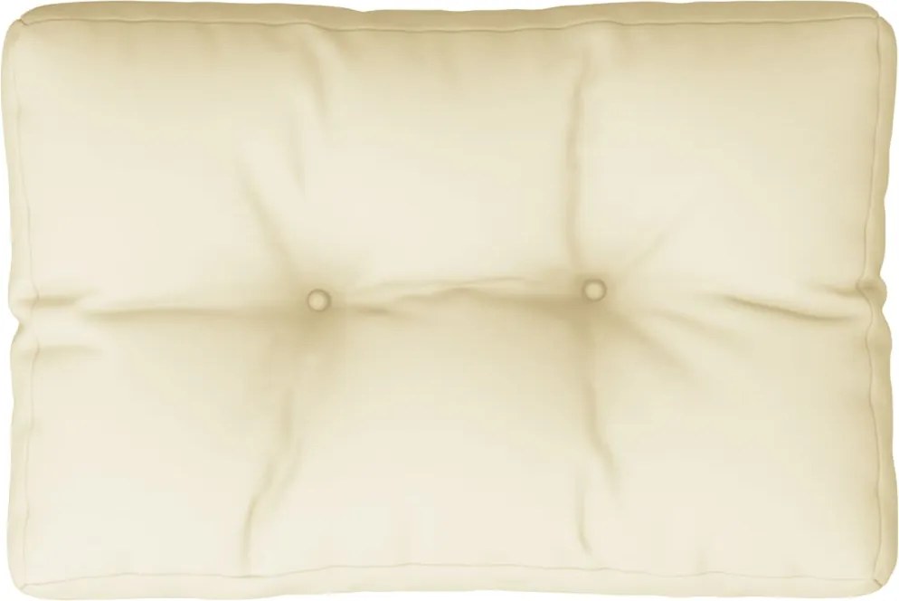 vidaXL Pernă de paleți, crem, 50x40x12 cm, material textil