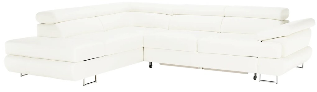 Coltar extensibil BUTON R stanga alb, 275/225/71 cm