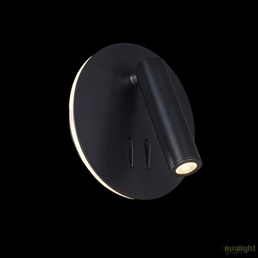 Aplica moderna cu iluminat LED ambiental Ios 176, negru MYC176-WL-01-6W-B