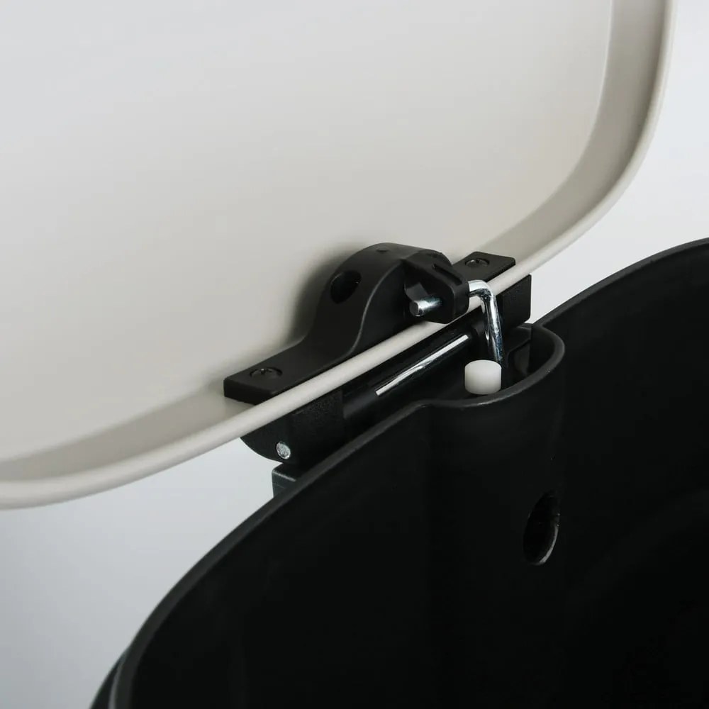 Coș de gunoi alb mat cu pedală din oțel 50 l Akira – Spirella