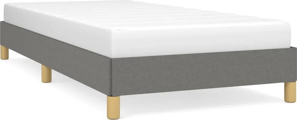 vidaXL Cadru de pat fără saltea, gri închis, 90x190 cm, textil