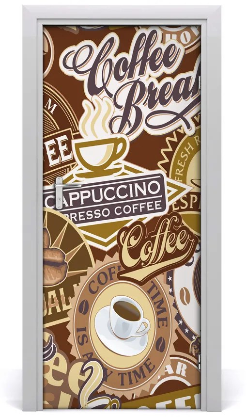 Autocolante pentru usi zicale Café