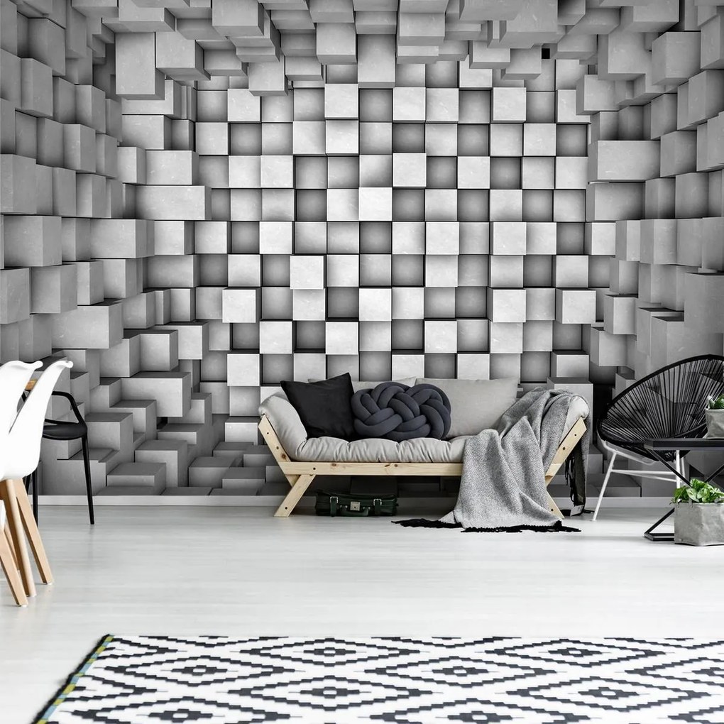 Fototapet - 3D pătrate (152,5x104 cm)