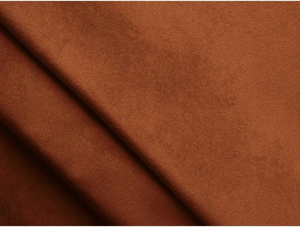 Colțar teracotă cu tapițerie din catifea (cu colț pe partea stângă/cu șezlong) Lani – Makamii