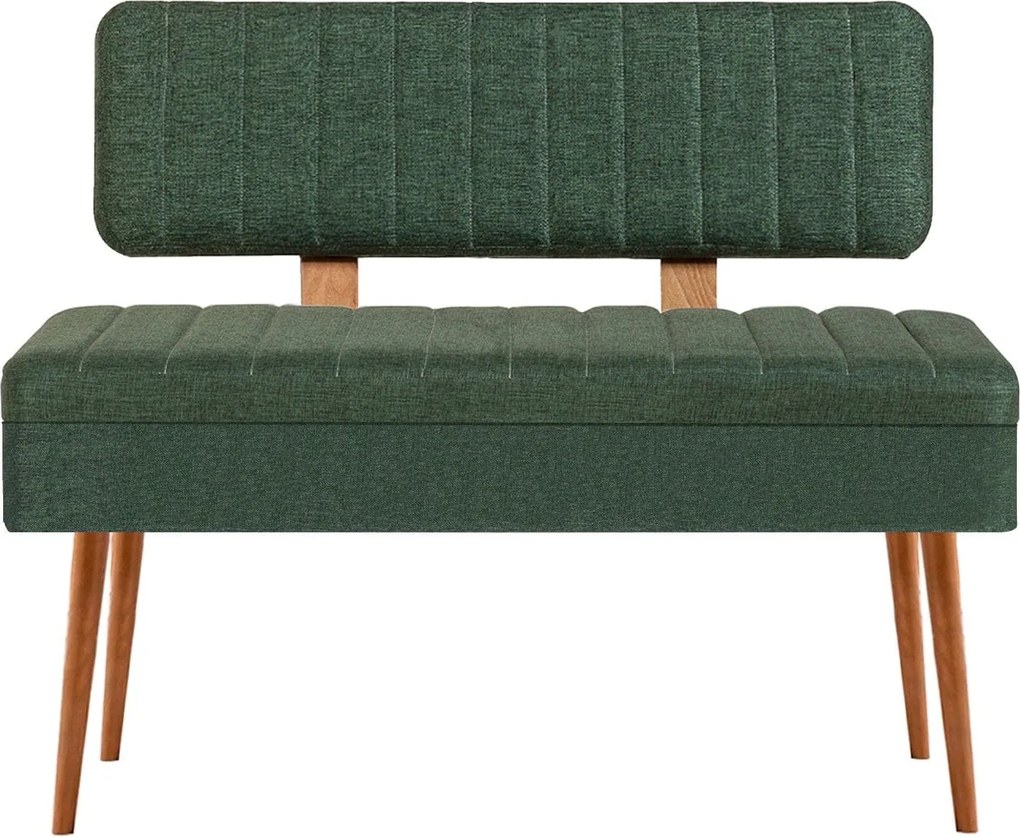 Bancheta VINA 1070, stofa clasica verde, 90x39x40 cm