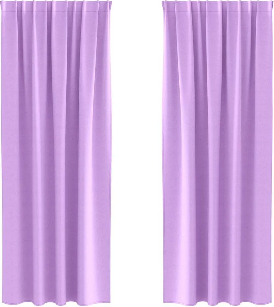 vidaXL Perdele Opaque cu Inel 2 pcs Violet 245 x 140 cm Poliester