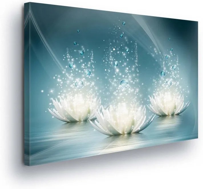 GLIX Tablou - Diamond Water Lilies 100x75 cm