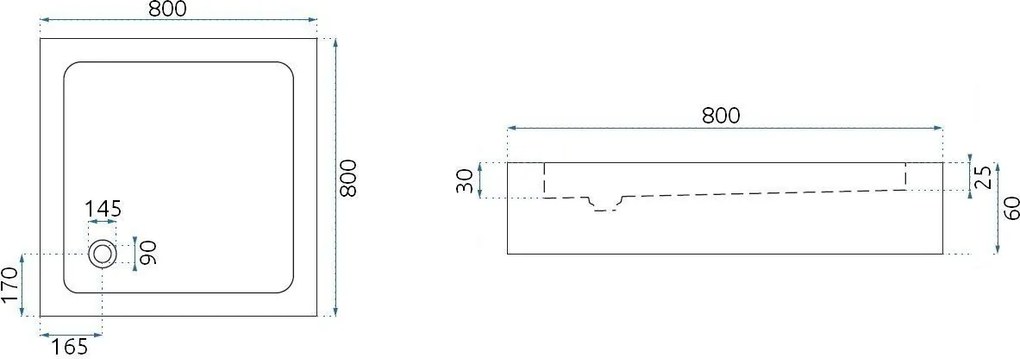 Cabina de dus Rea City 90x90 Brush Copper