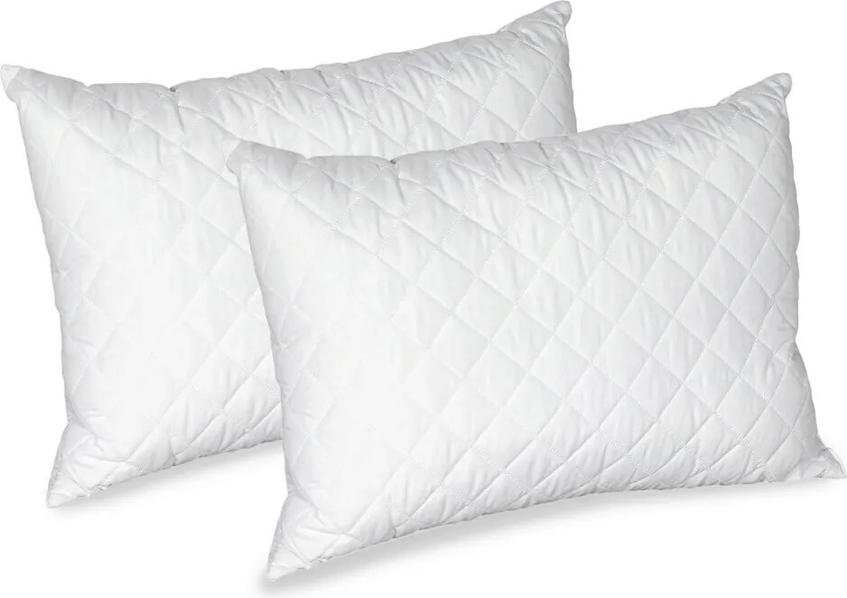 Set Alcam, 2 perne microfibra 50x70 cm si pilota matlasata 200x220 cm