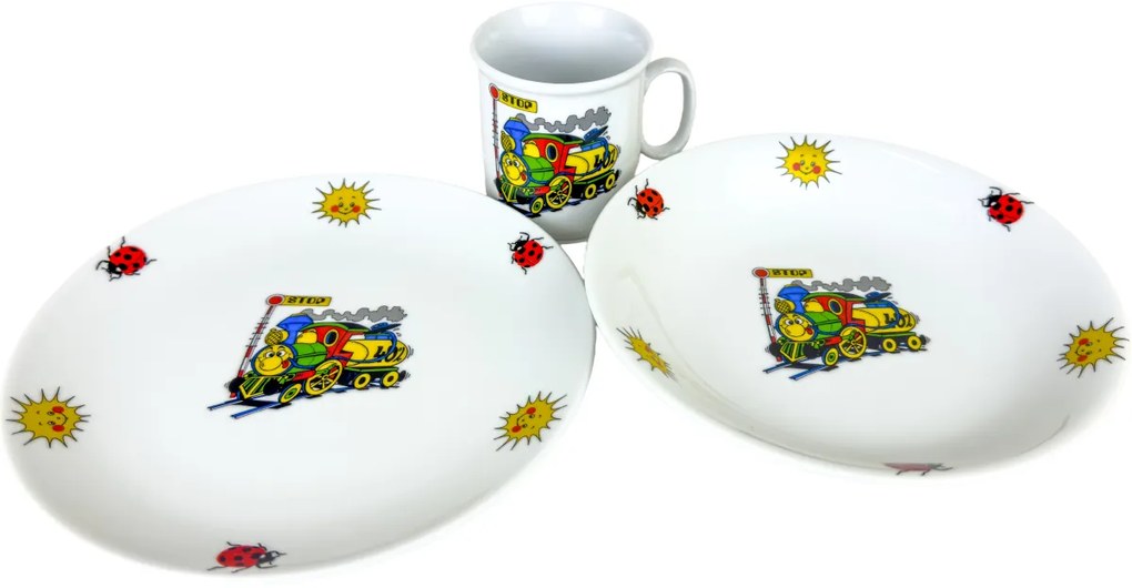 Thun Set de masă pentru copii din 3 piese Trenuleț