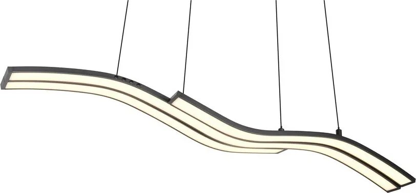 Lustră negru-mat LED cu control prin telecomandă/cu intensitate reglabilă din metal Spider – Trio Select