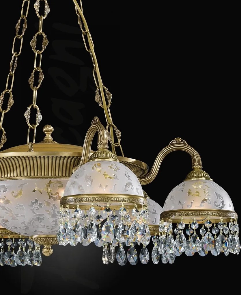 Candelabru design clasic realizat manual din alama si Cristal Scholer 6200