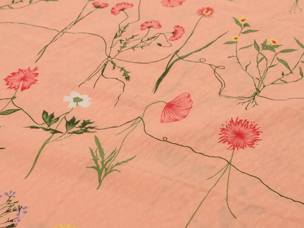 Lenjerie de pat din crep HERBAR colorata Dimensiune lenjerie de pat: 70 x 90 cm | 140 x 200 cm