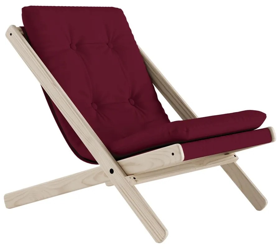 Fotoliu pliabil Karup Design Boogie Raw/Bordeaux
