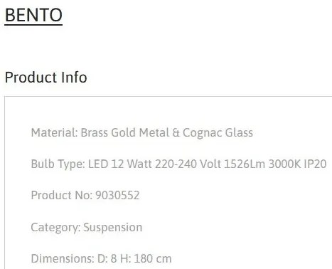 Pendul LED design modern BENTO coniac